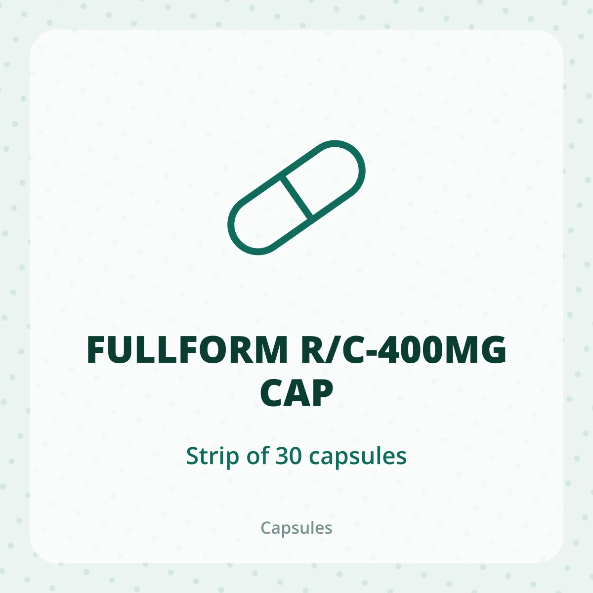 FULLFORM R/C-400MG CAP 1X30
