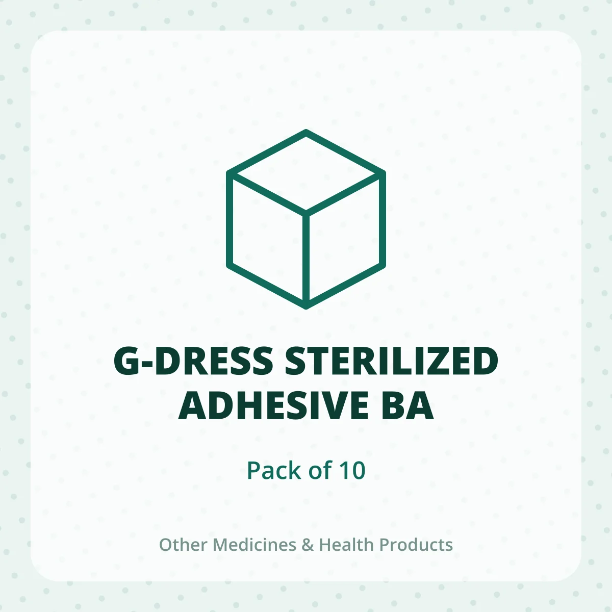 G-DRESS STERILIZED ADHESIVE BA 1*10