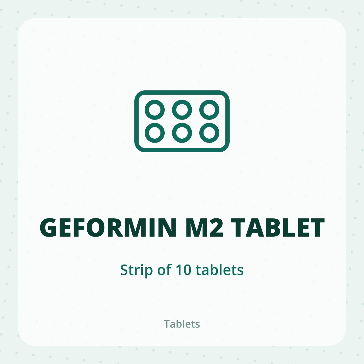 GEFORMIN M2 TABLET 10*10