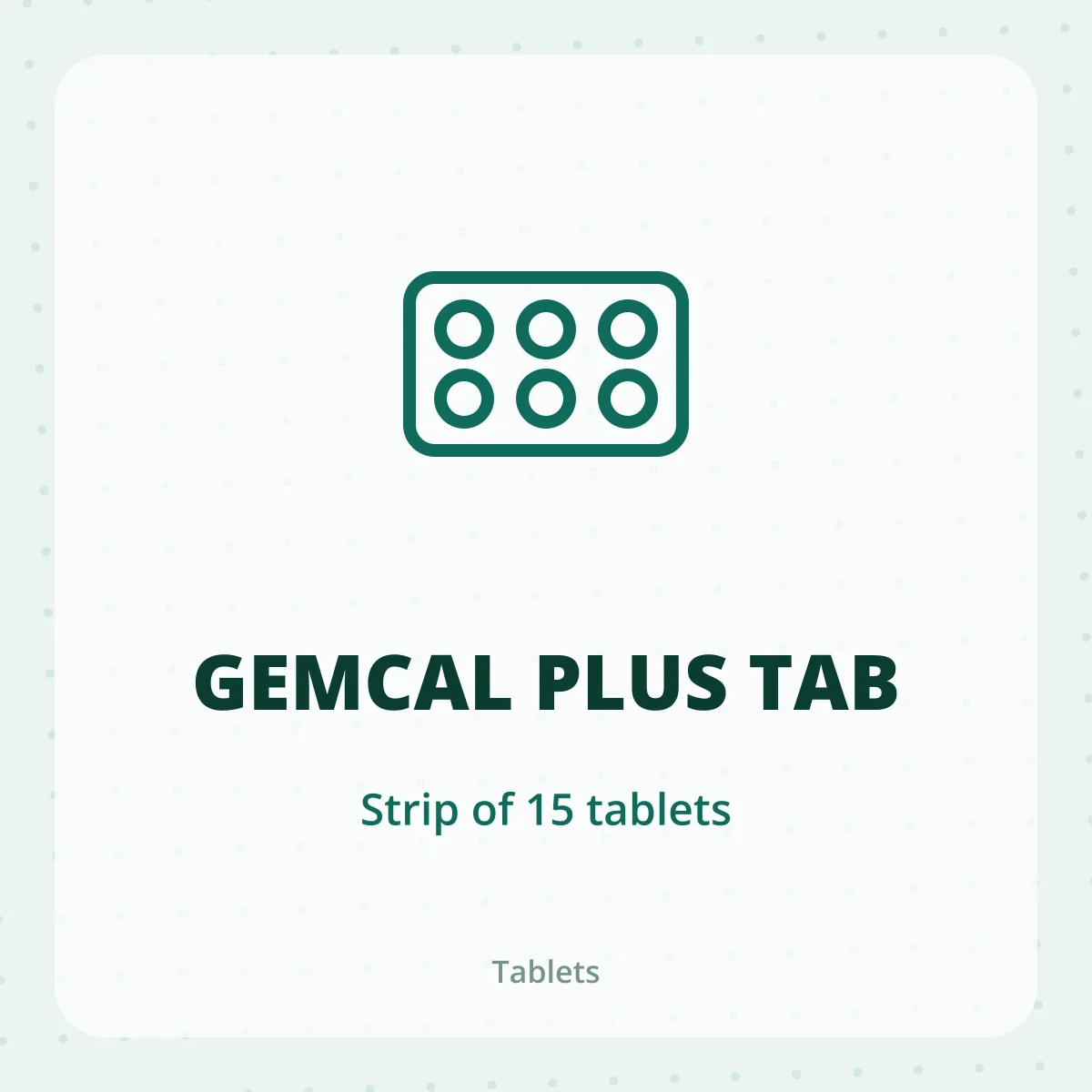 GEMCAL PLUS TAB 1X15