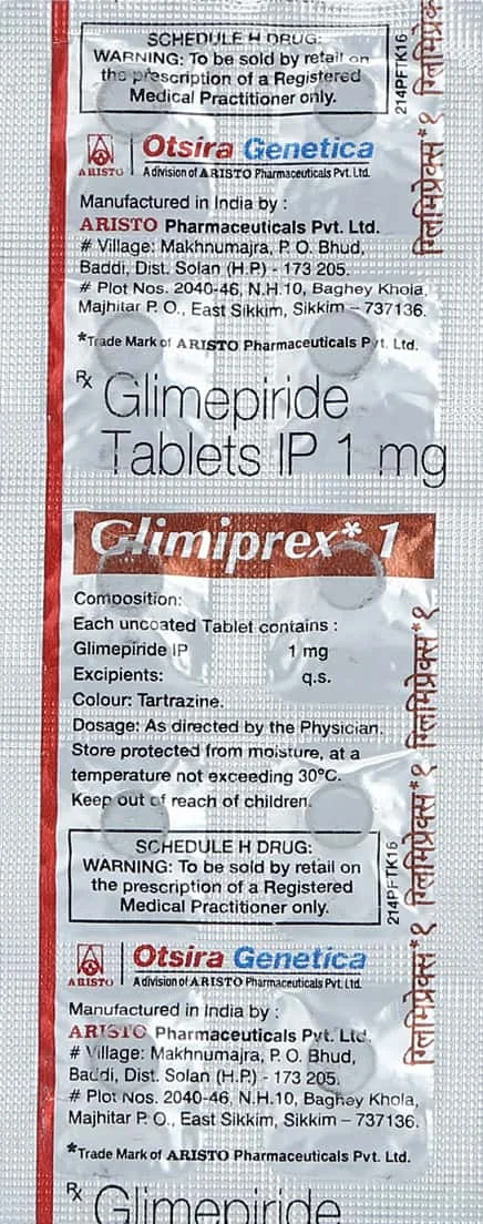 GLIMIPREX-1MG TAB 1X10