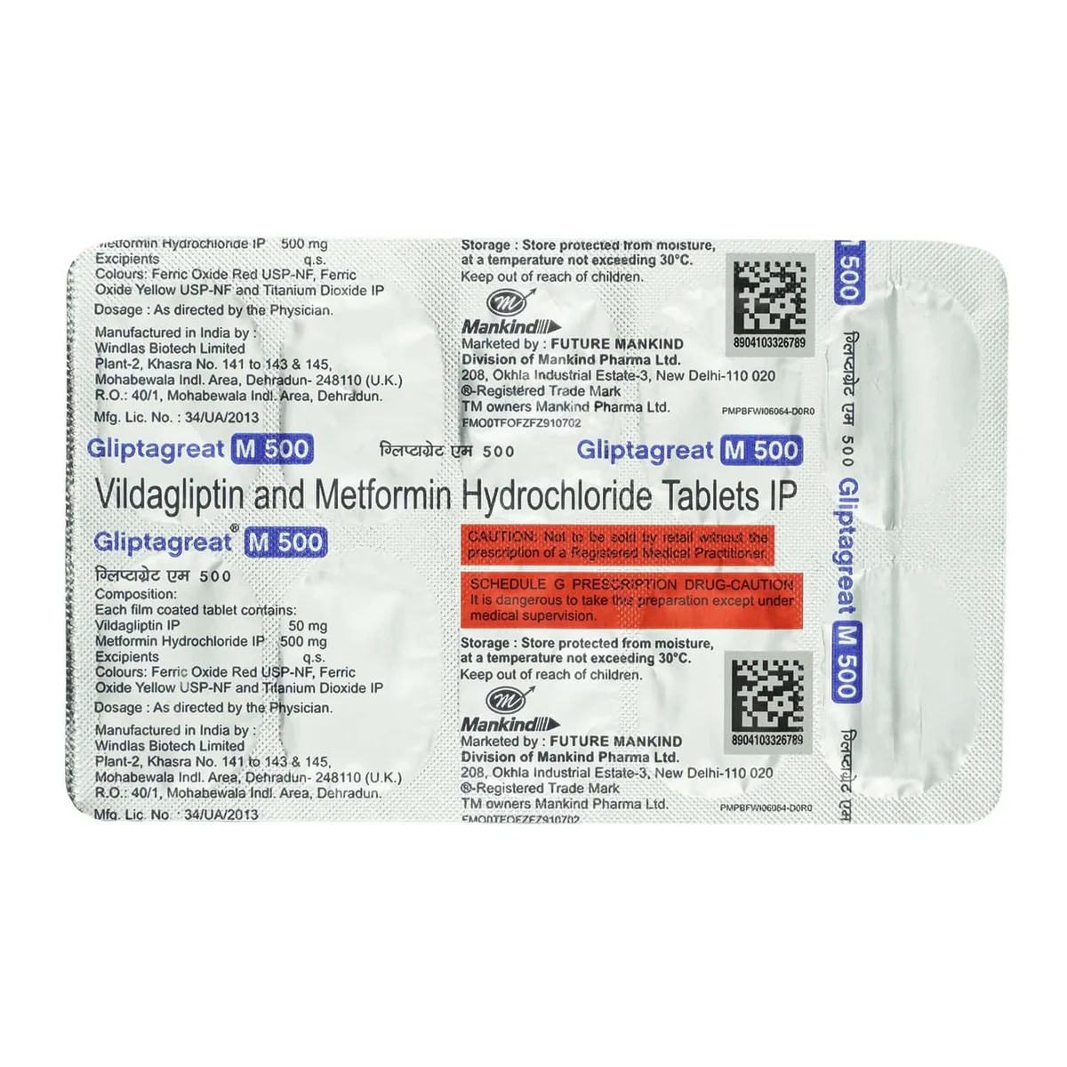 GLIPTAGREAT M 500 TAB 1X10