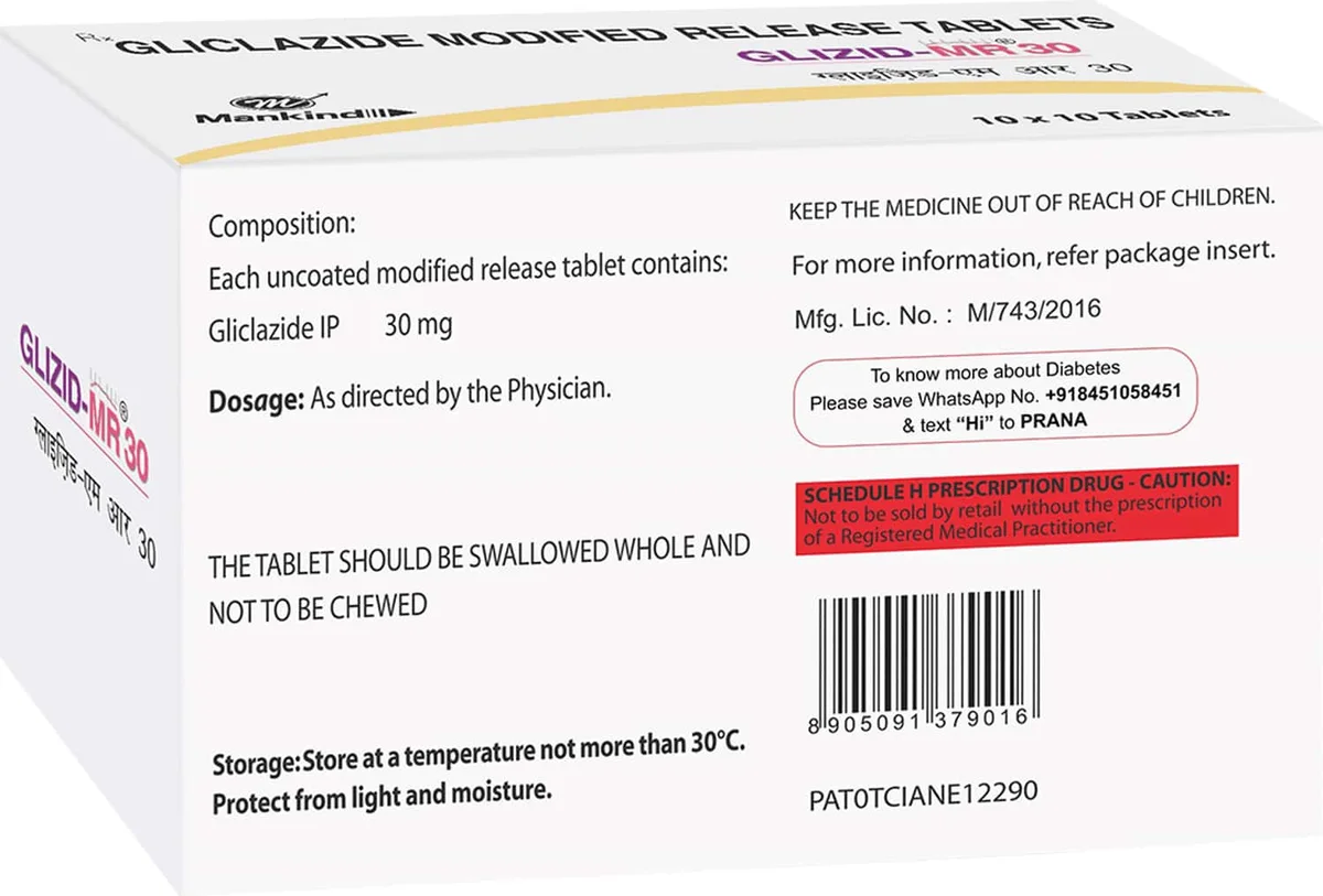 GLIZID-MR-30MG TAB 1X10