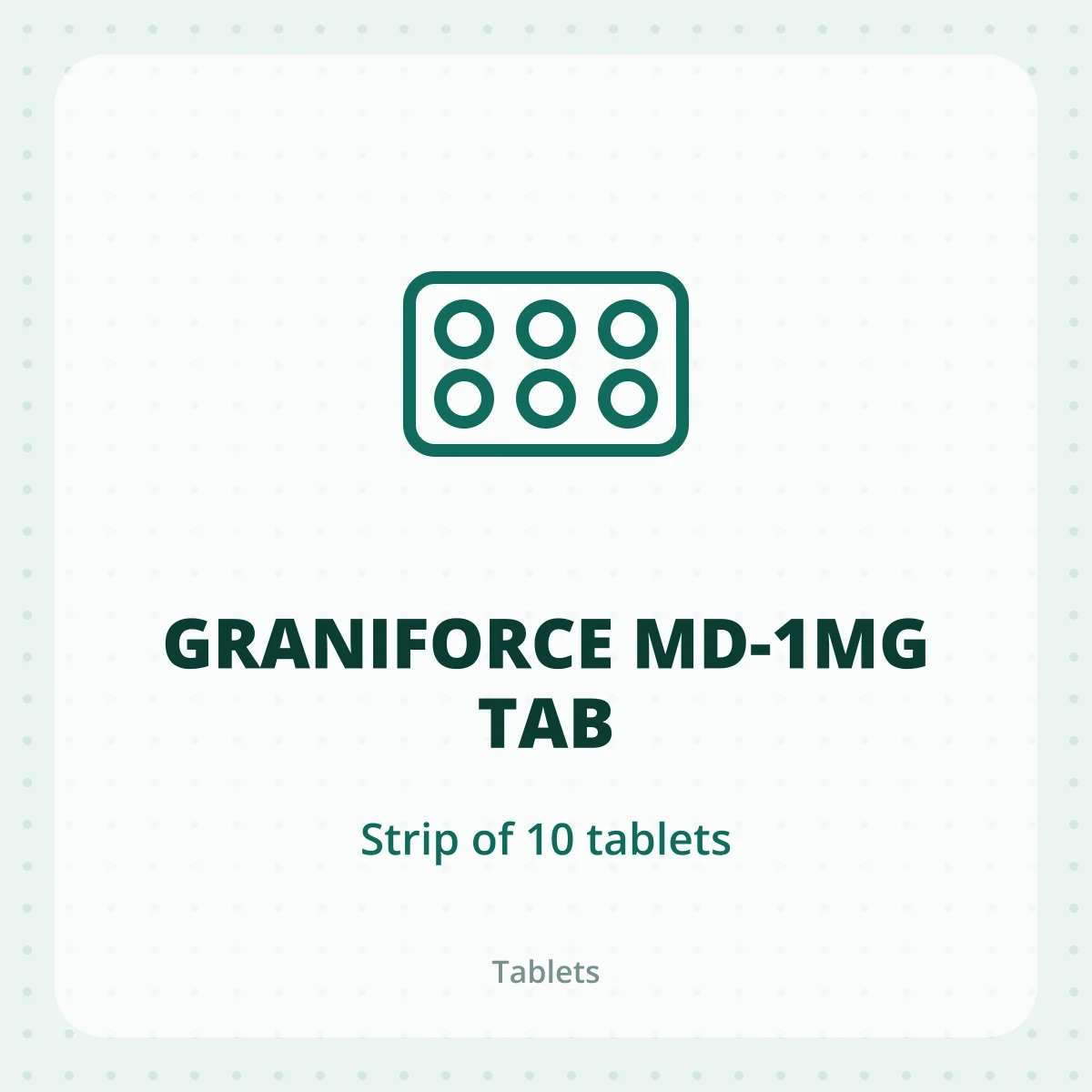GRANIFORCE MD-1MG TAB 1X10