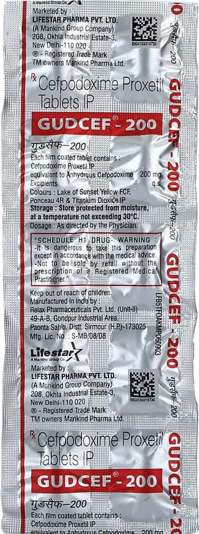 GUDCEF-200MG TAB 1X10