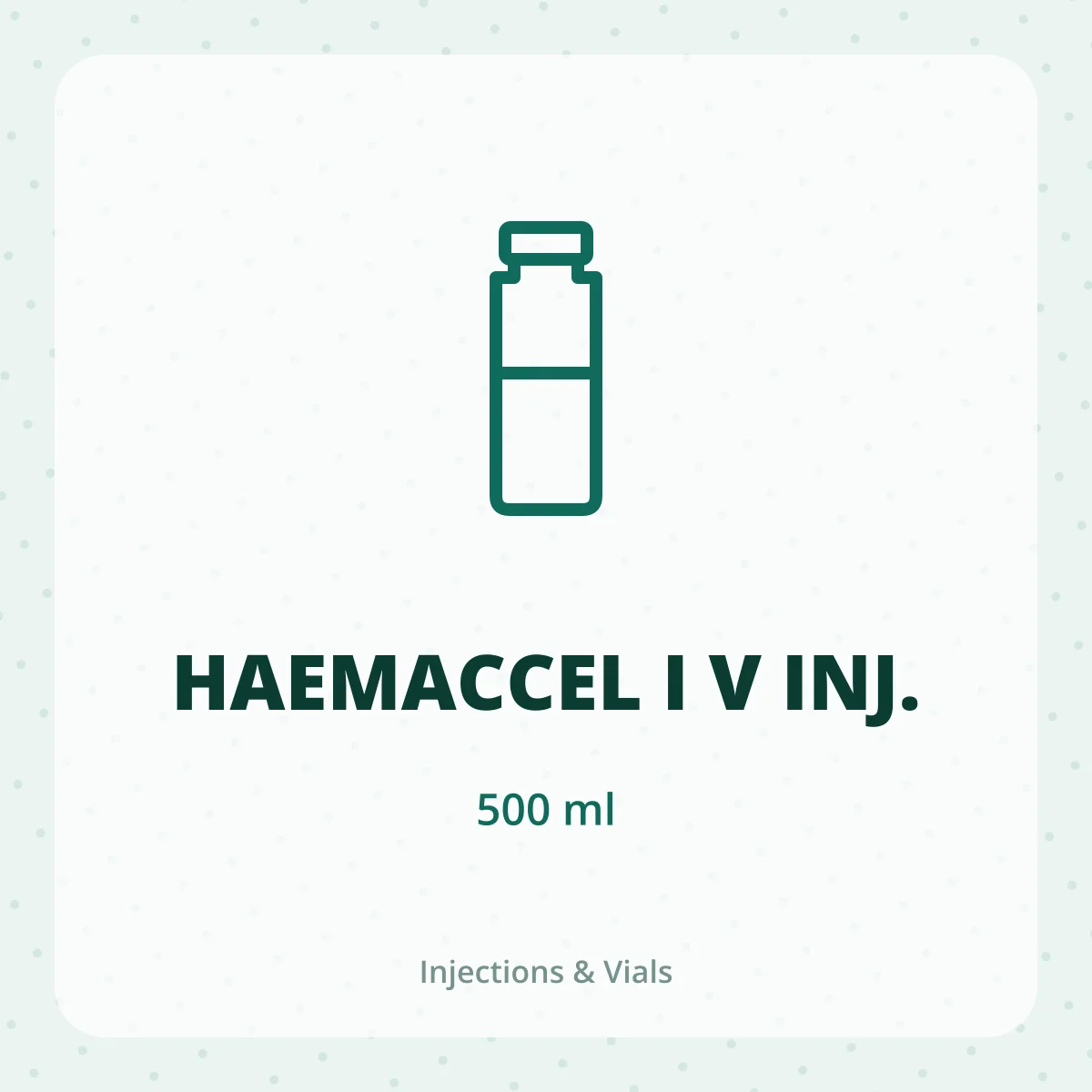 HAEMACCEL I V INJ. 1X500ML