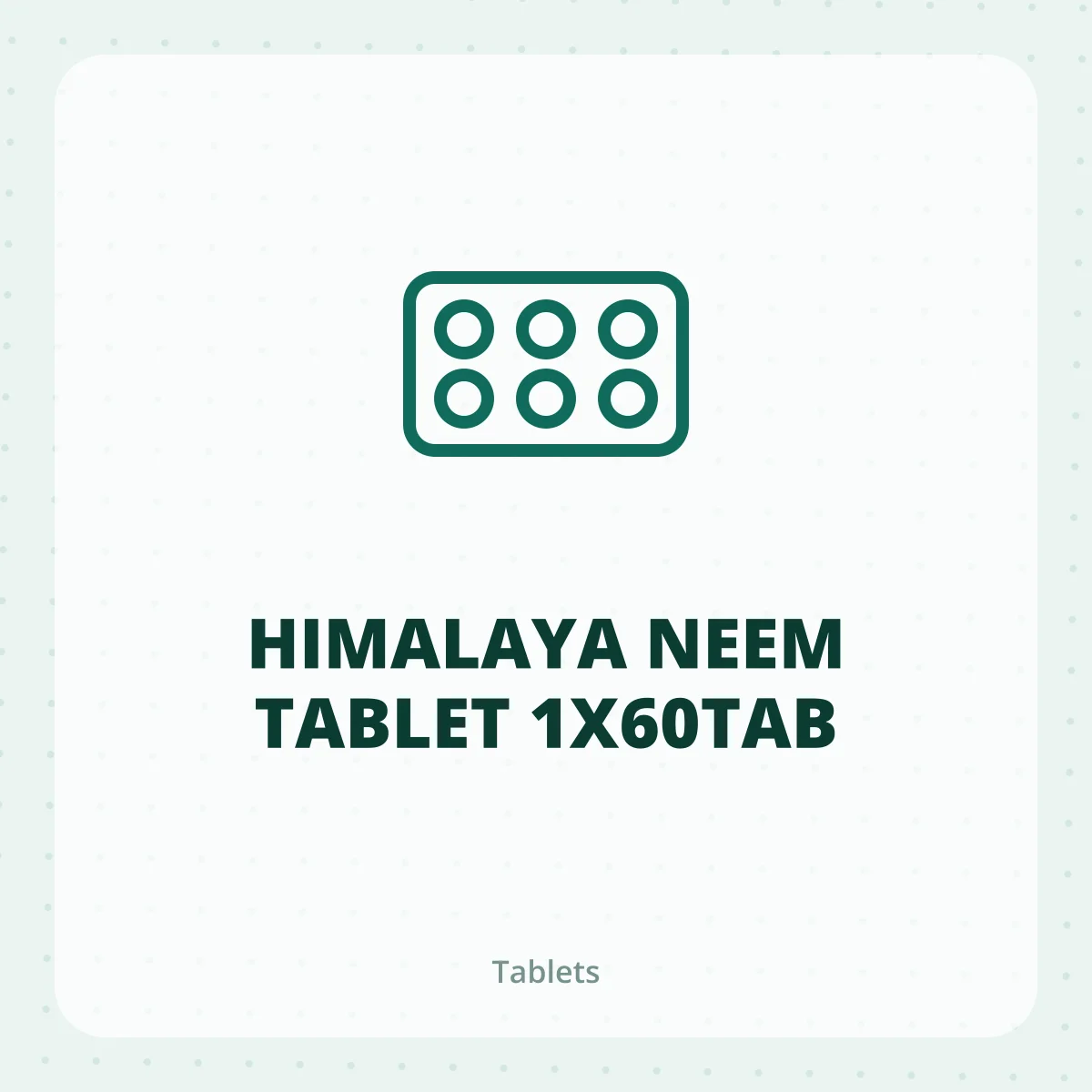 HIMALAYA NEEM TABLET 1X60TAB