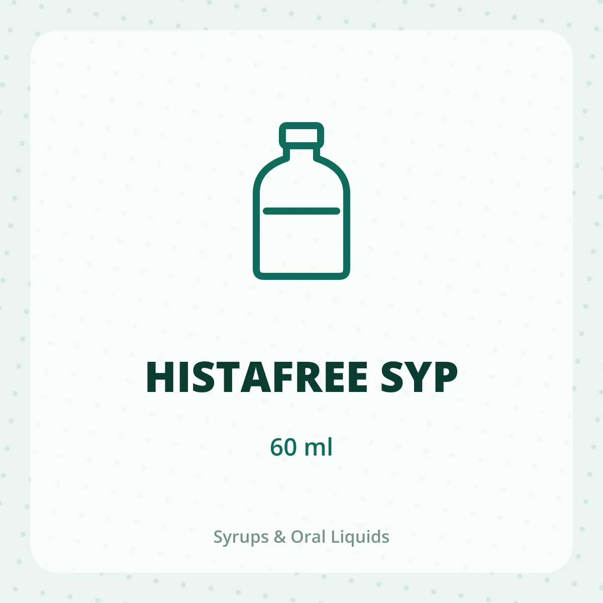 HISTAFREE SYP 1X60ML