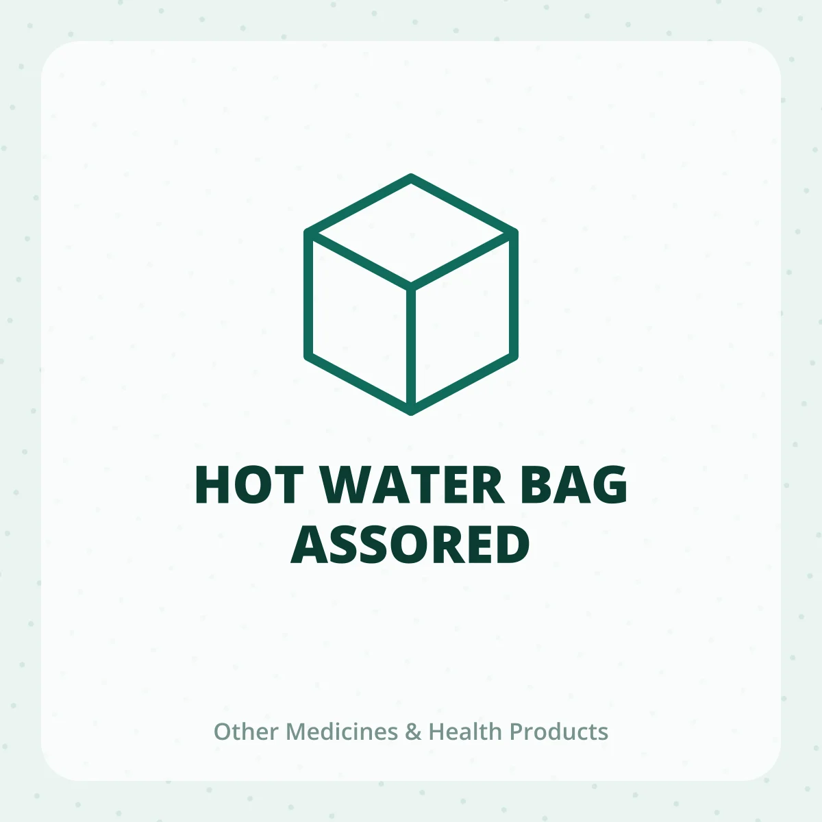 HOT WATER BAG ASSORED 1X1