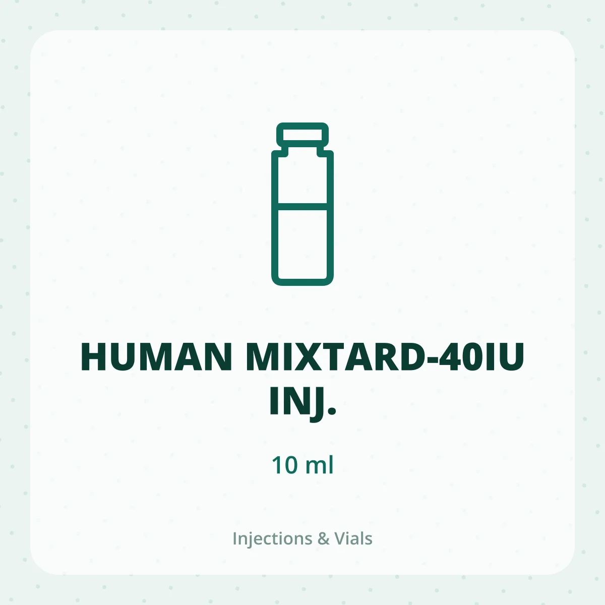 HUMAN MIXTARD-40IU INJ. 1X10ML
