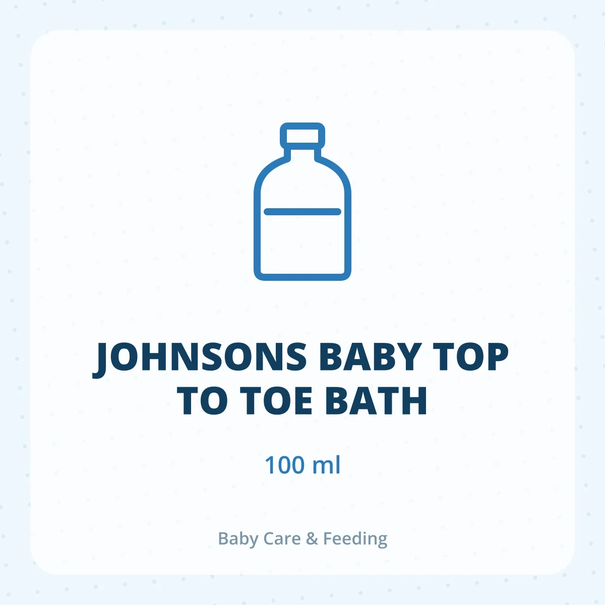 JOHNSONS BABY TOP TO TOE BATH 1X100ML