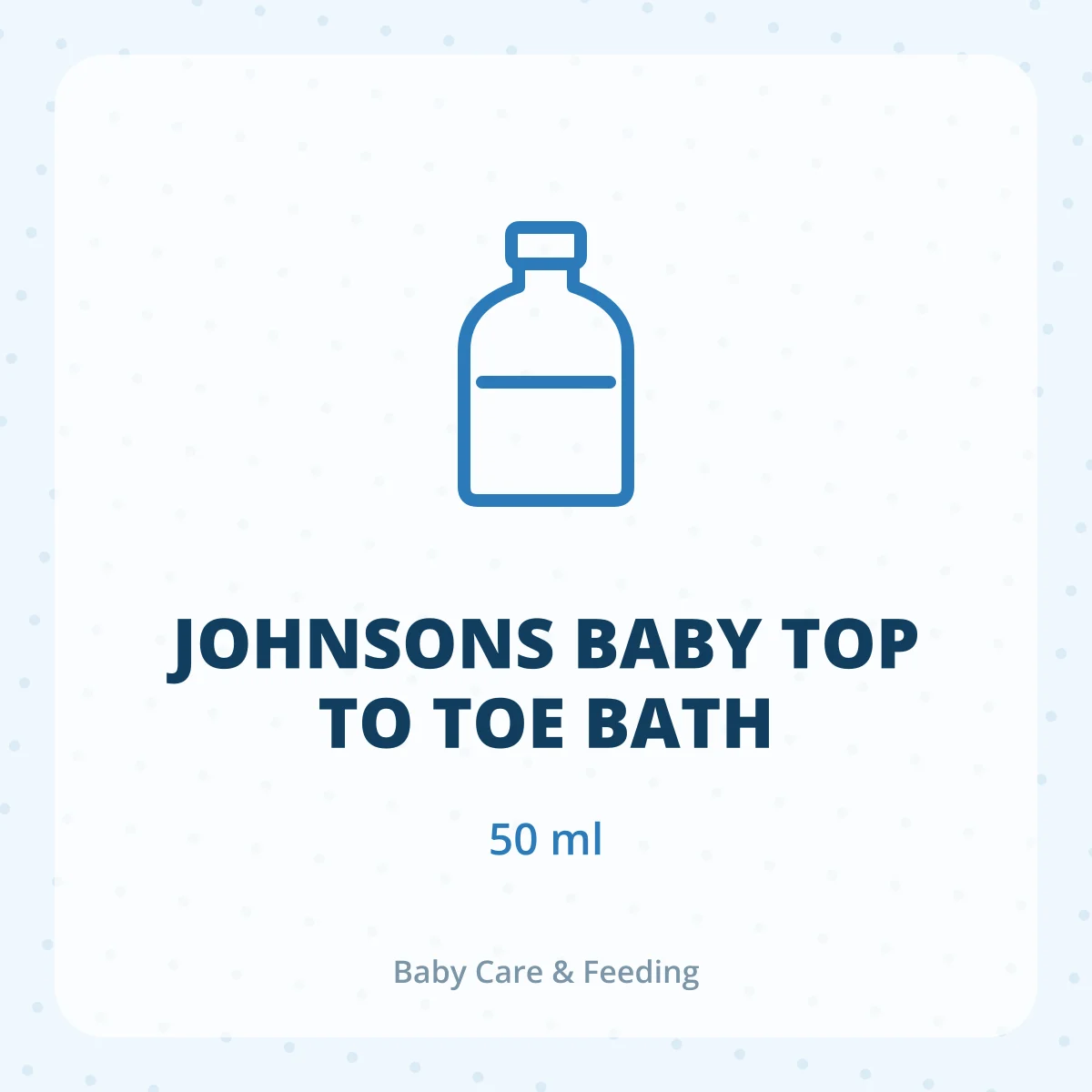 JOHNSONS BABY TOP TO TOE BATH 1X50ML