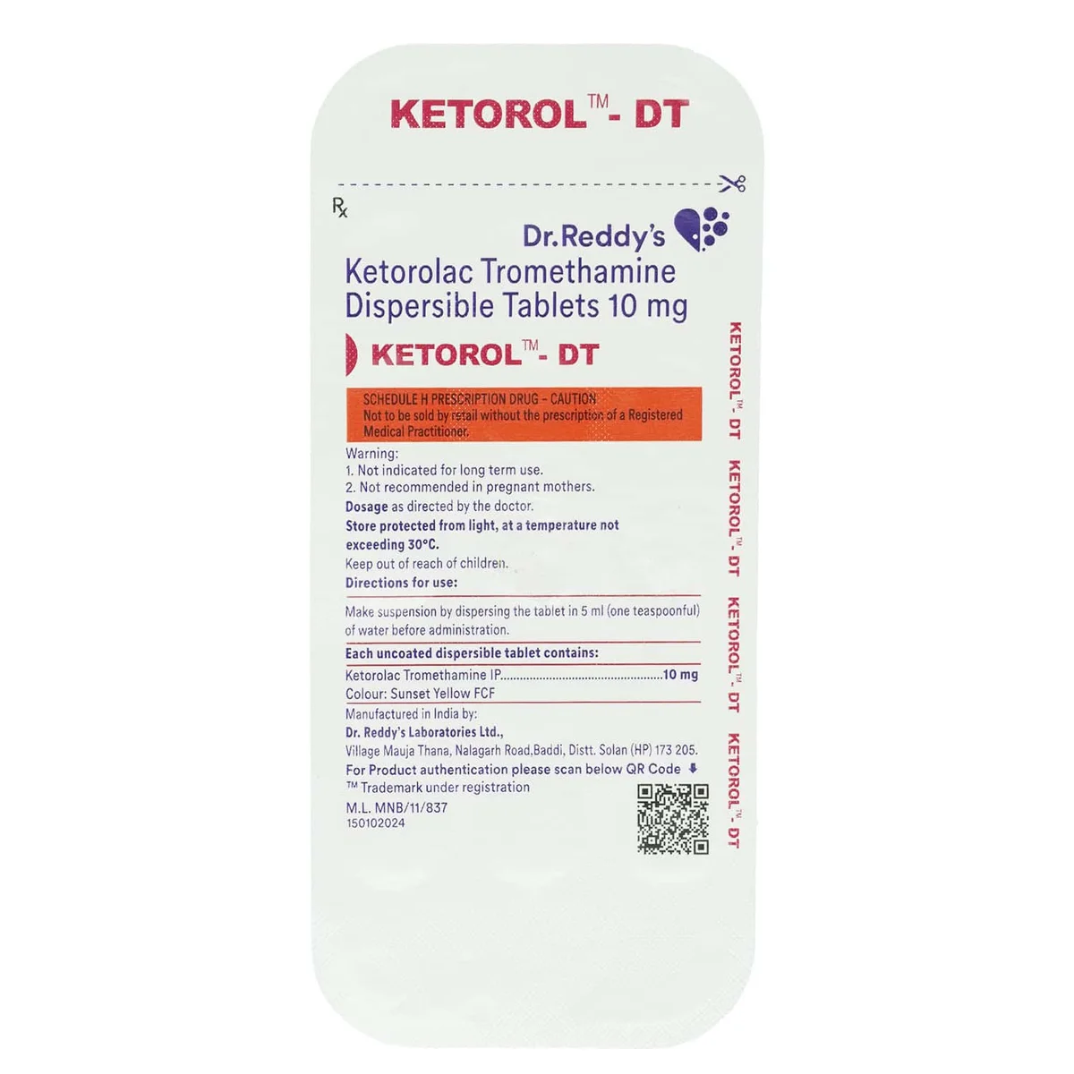 KETOROL-DT TAB 1X15