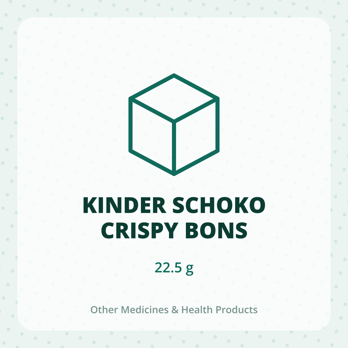 KINDER SCHOKO CRISPY BONS 1X22.5GM