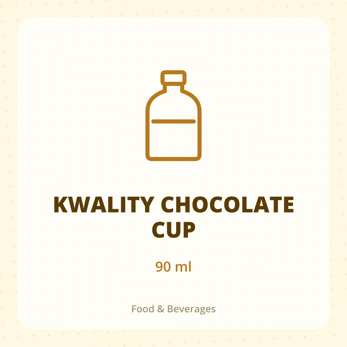 KWALITY CHOCOLATE CUP 1X90ML
