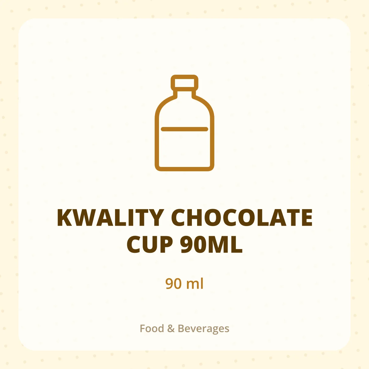 KWALITY CHOCOLATE CUP 90ML 1*90ML