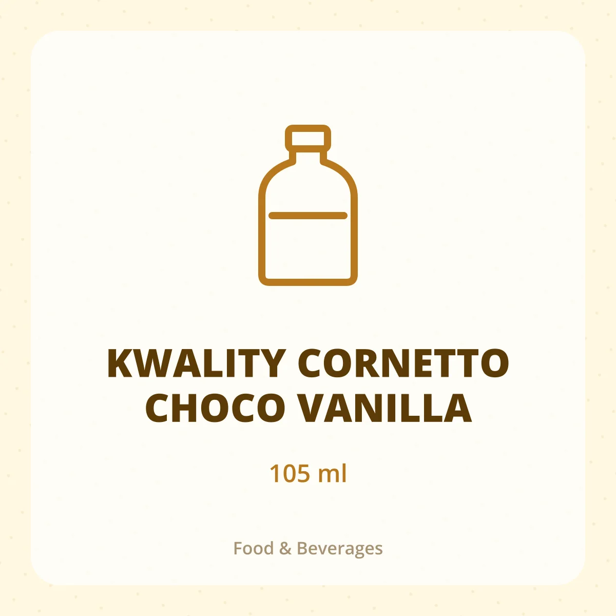 KWALITY CORNETTO CHOCO VANILLA 1X105ML