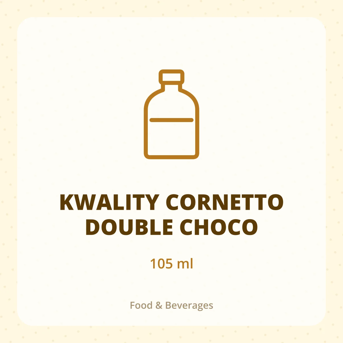 KWALITY CORNETTO DOUBLE CHOCO 1X105ML