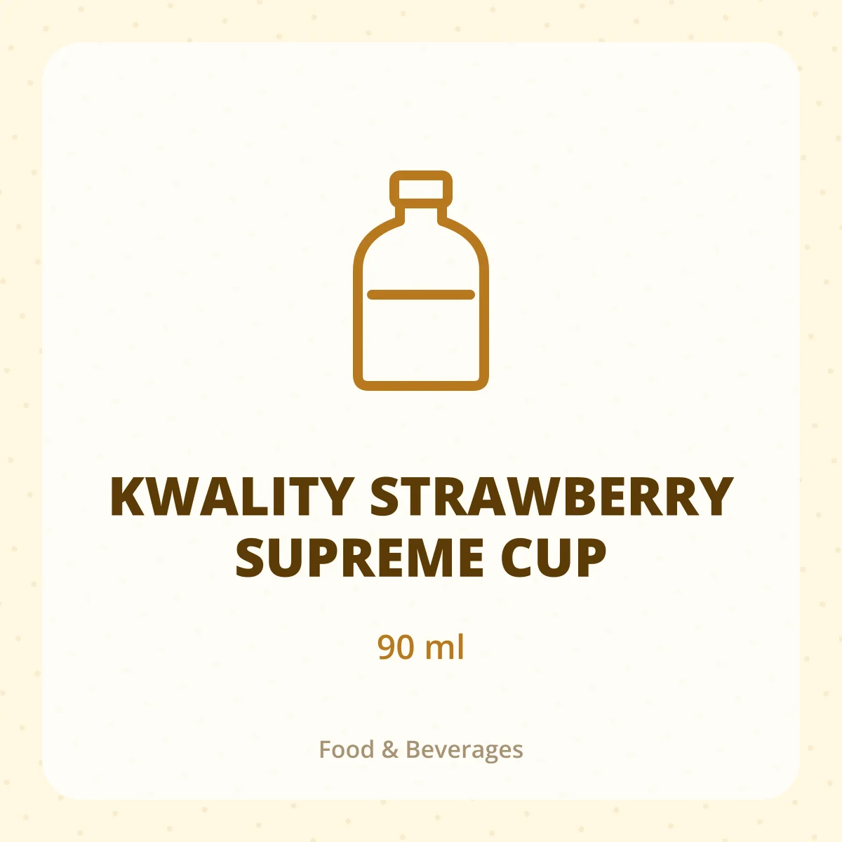 KWALITY STRAWBERRY SUPREME CUP 1X90ML