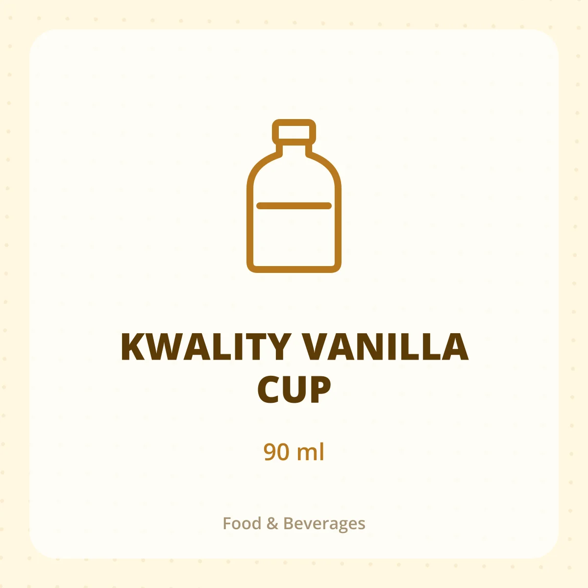 KWALITY VANILLA CUP 1X90ML