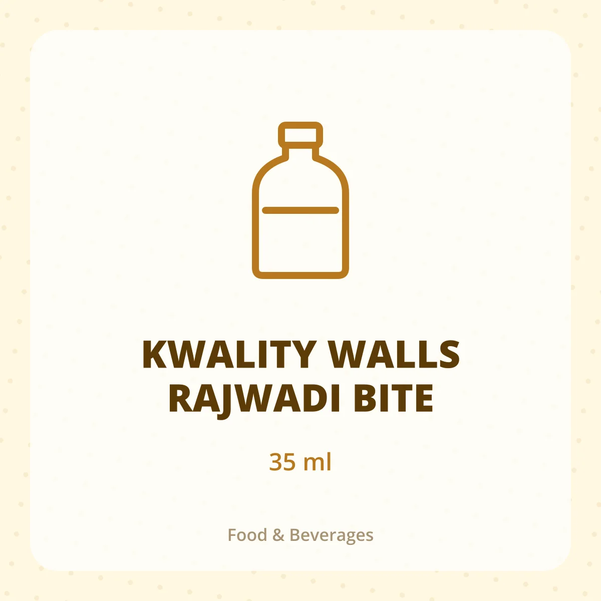 KWALITY WALLS RAJWADI BITE 1*35ML