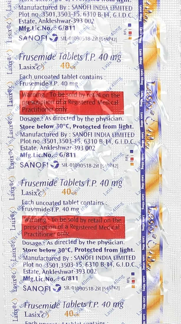 LASIX 40MG TAB 1X15