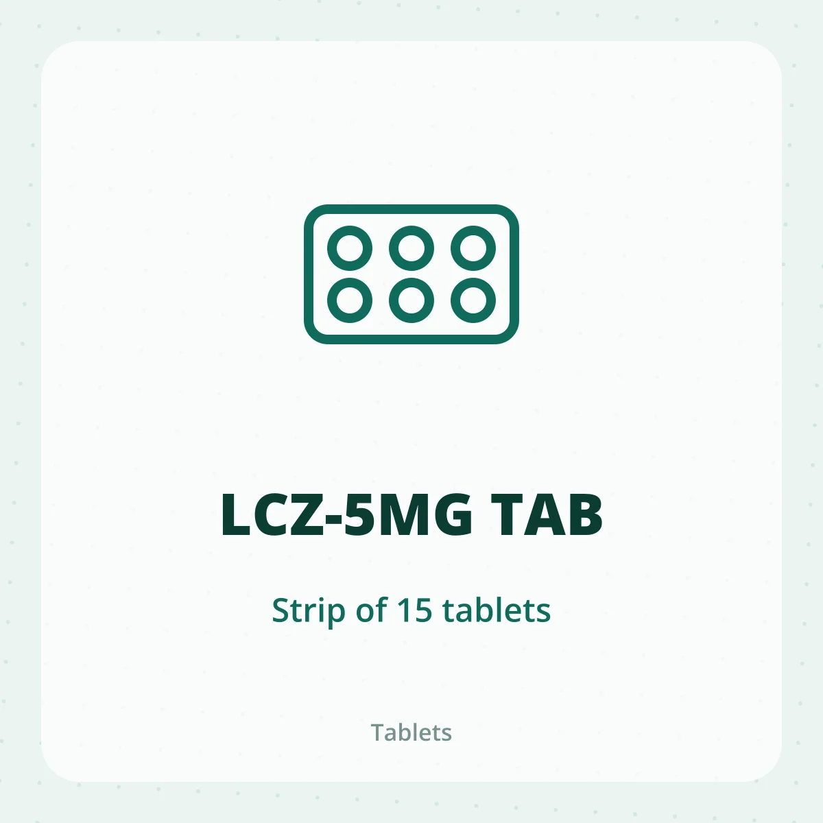 LCZ-5MG TAB 1X15