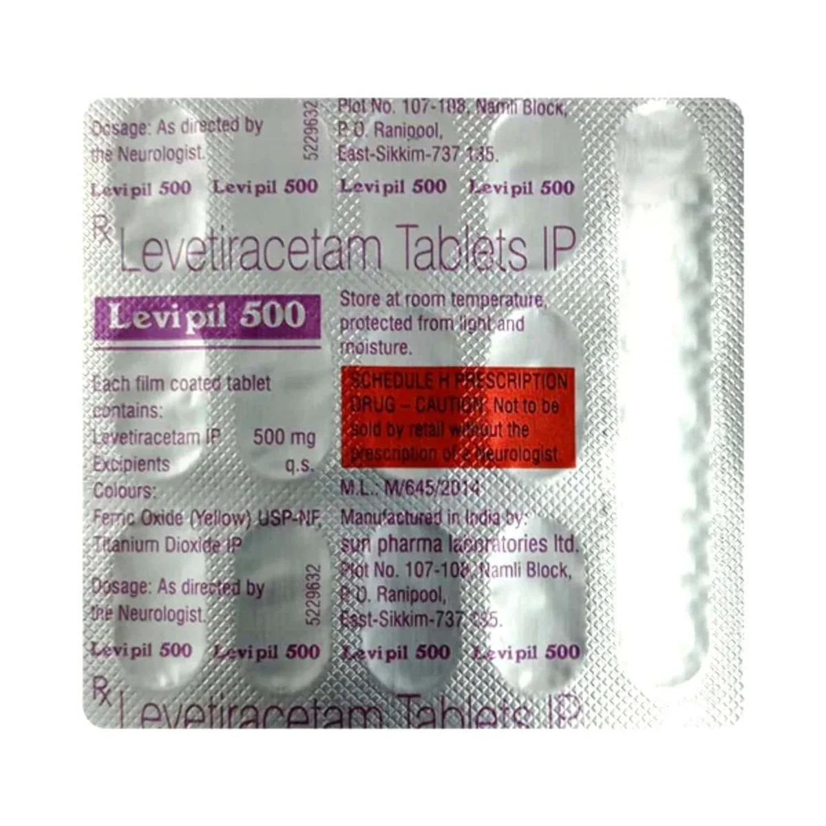 LEVIPIL-500MG TAB 1X15