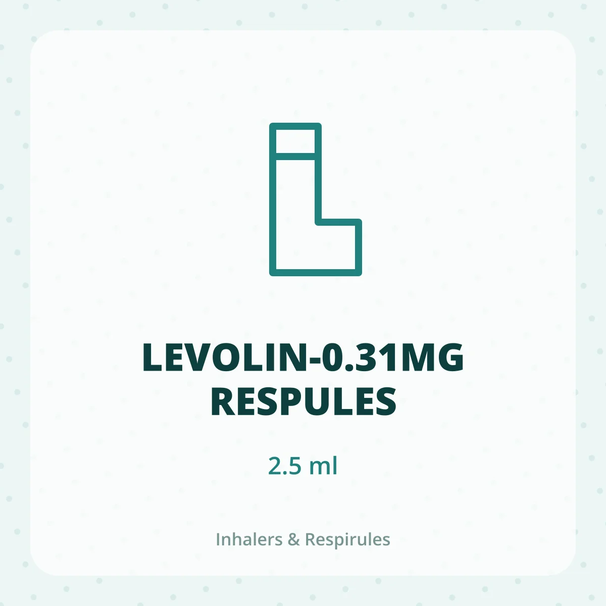 LEVOLIN-0.31MG RESPULES 1X2.5ML