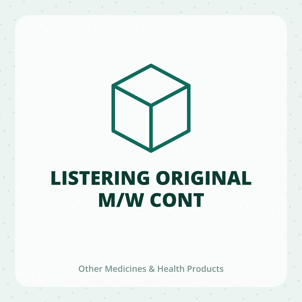LISTERING ORIGINAL M/W CONT