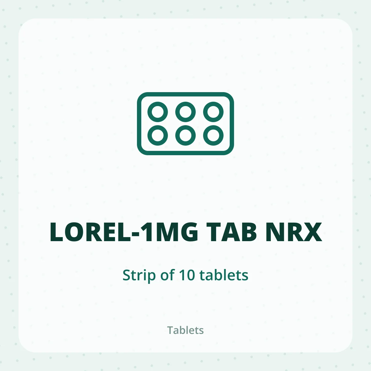 LOREL-1MG TAB NRX 1X10