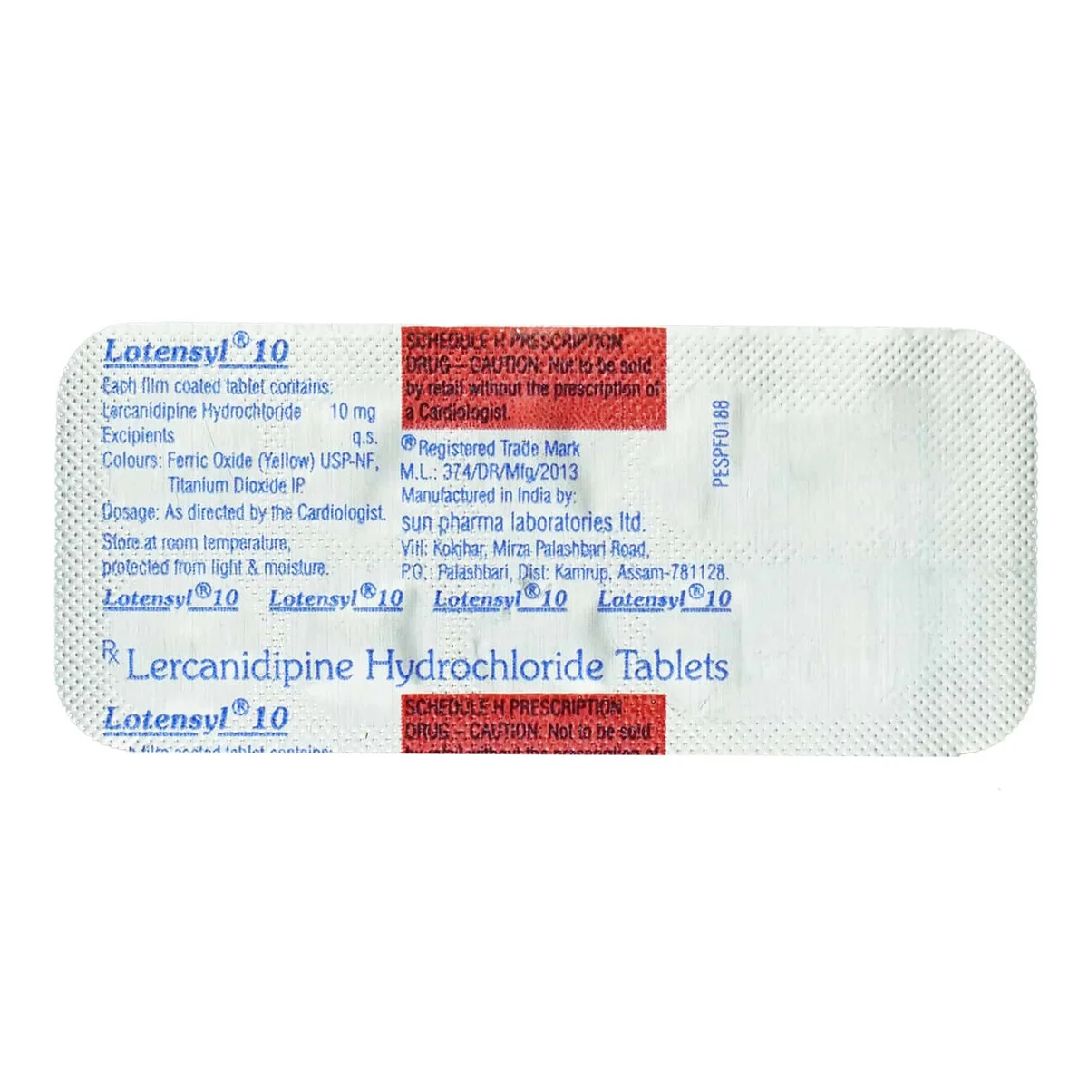 LOTENSYL 10 TAB 1X10