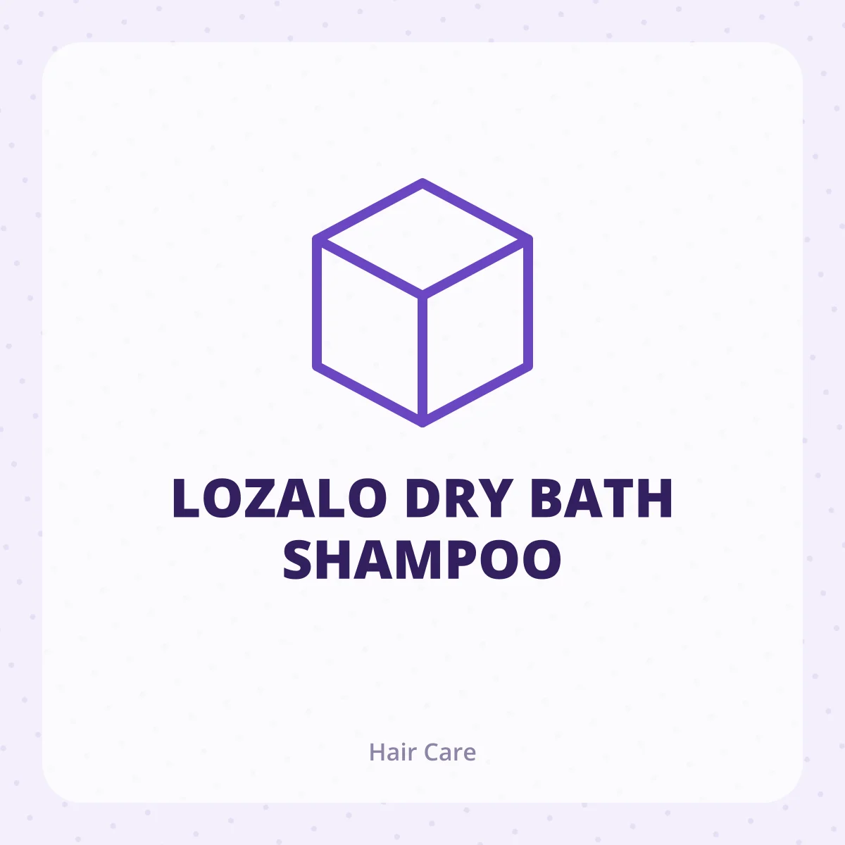 LOZALO DRY BATH SHAMPOO 1X1