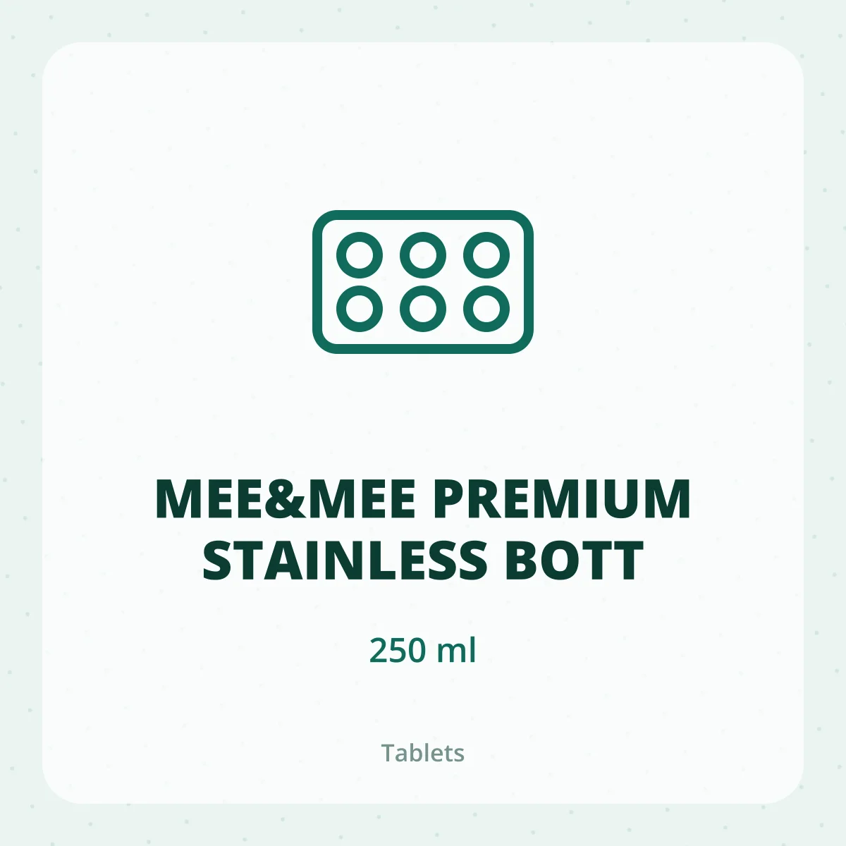 MEE&MEE PREMIUM STAINLESS BOTT 1*250ML