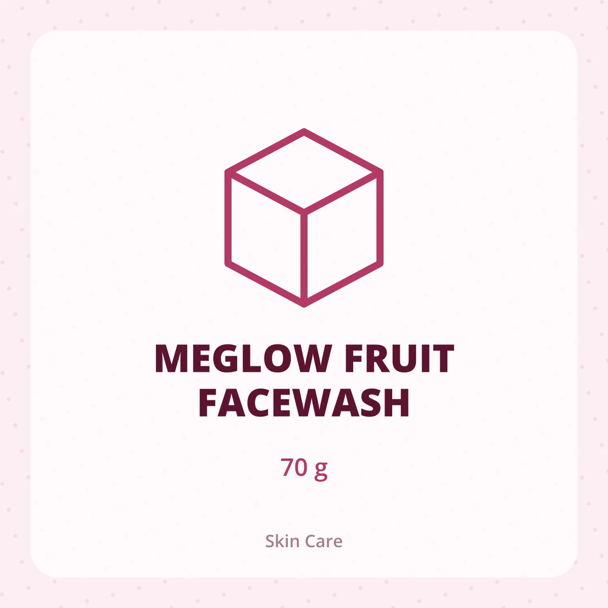 MEGLOW FRUIT FACEWASH 1X70GM