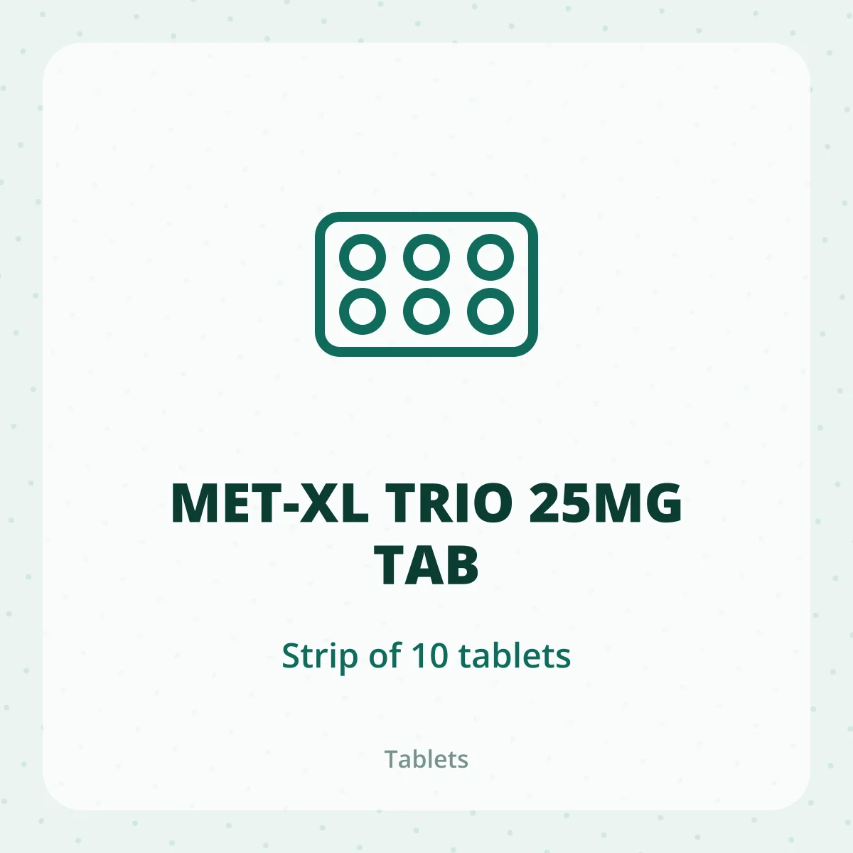 MET-XL TRIO 25MG TAB 1X10