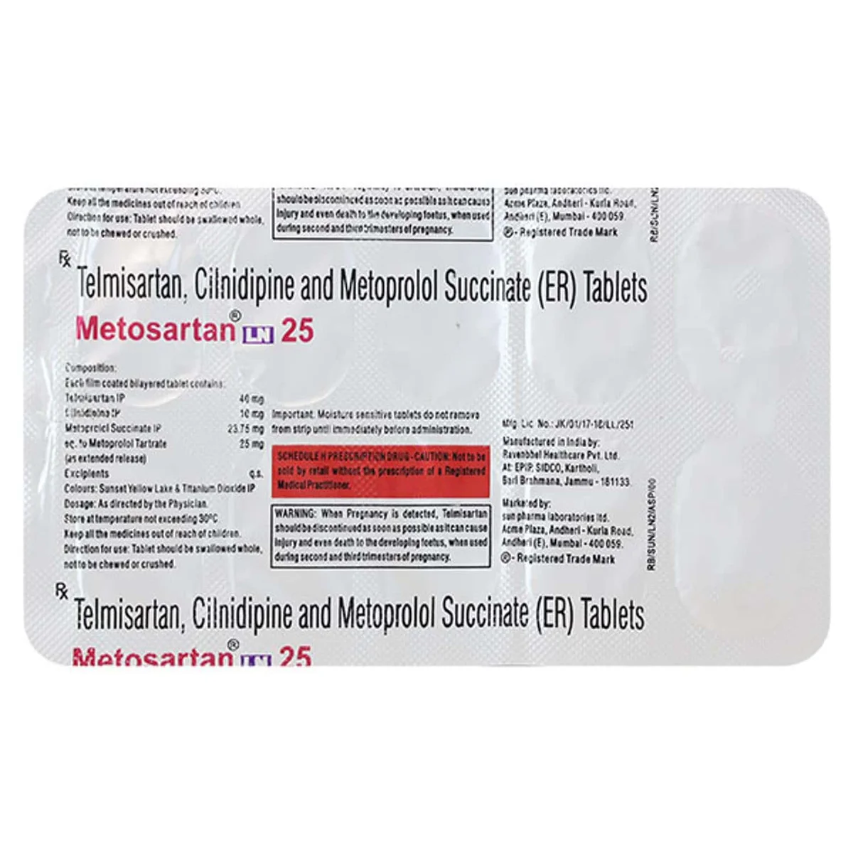 METOSARTAN LN-25 1X10
