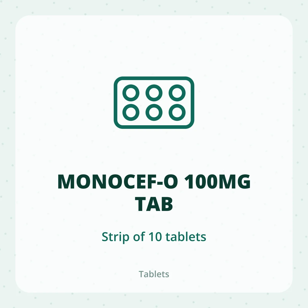 MONOCEF-O 100MG TAB 1X10