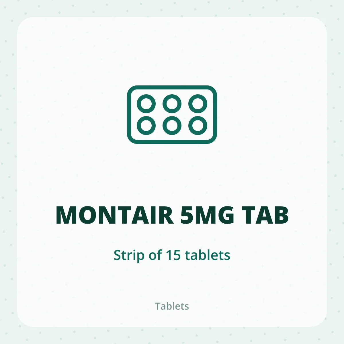 MONTAIR 5MG TAB 1X15