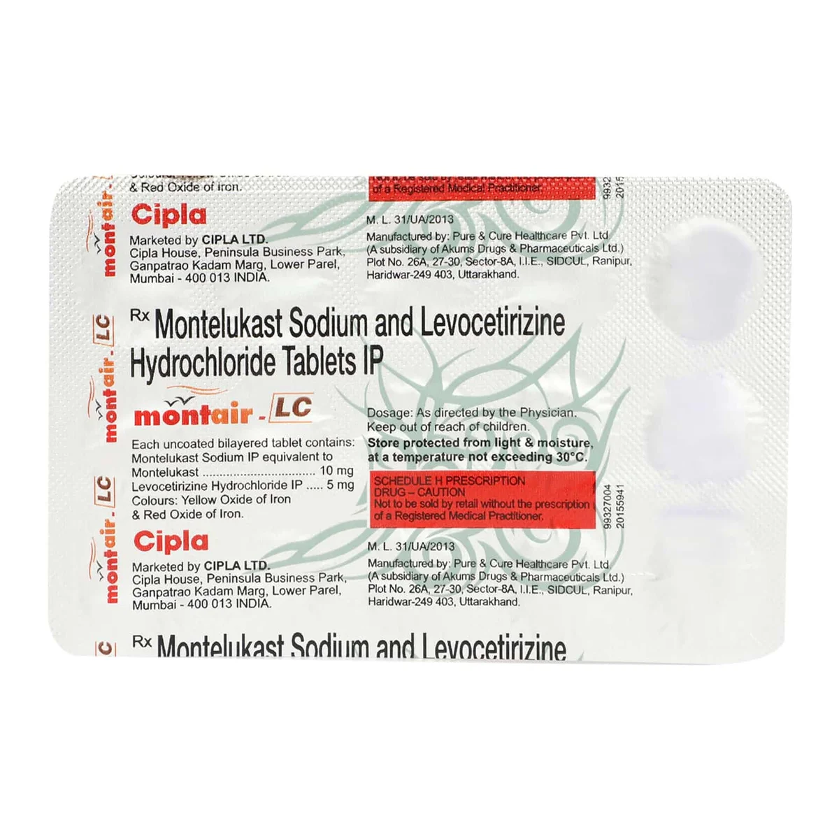 MONTAIR-LC TAB 1*15