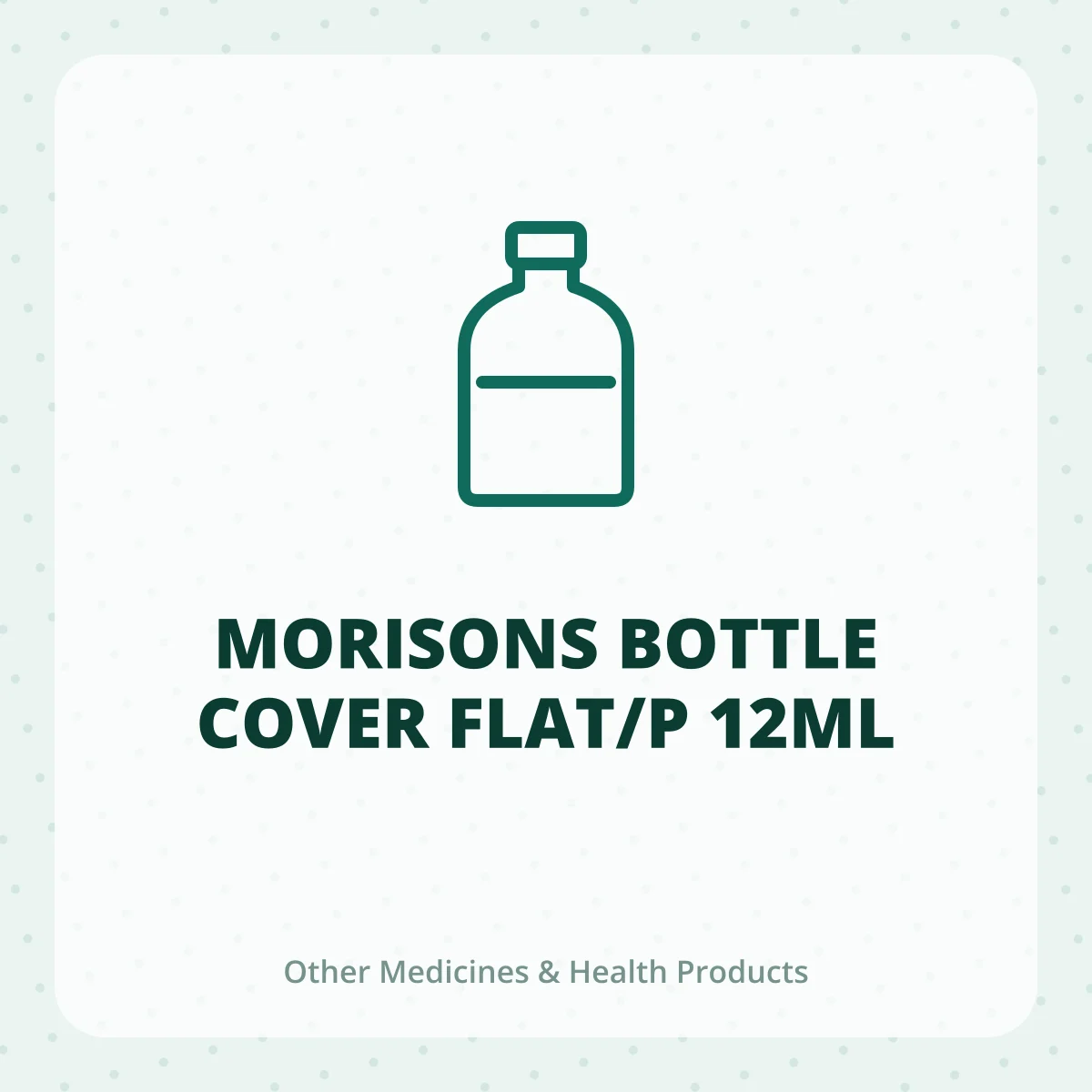 MORISONS BOTTLE COVER FLAT/P 12ML