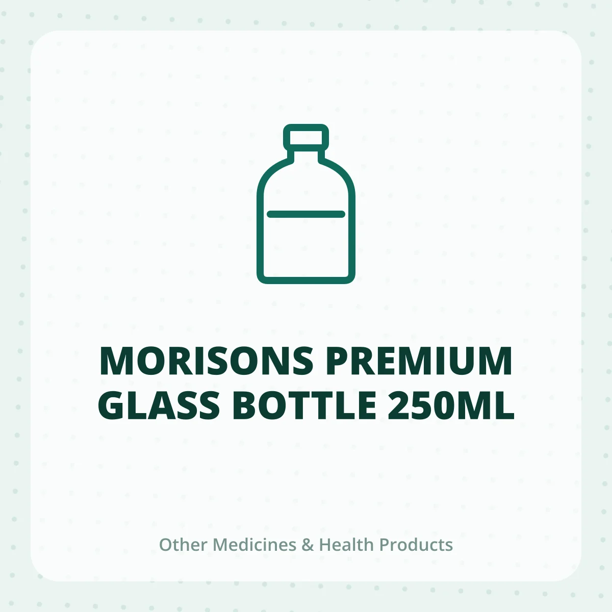 MORISONS PREMIUM GLASS BOTTLE 250ML