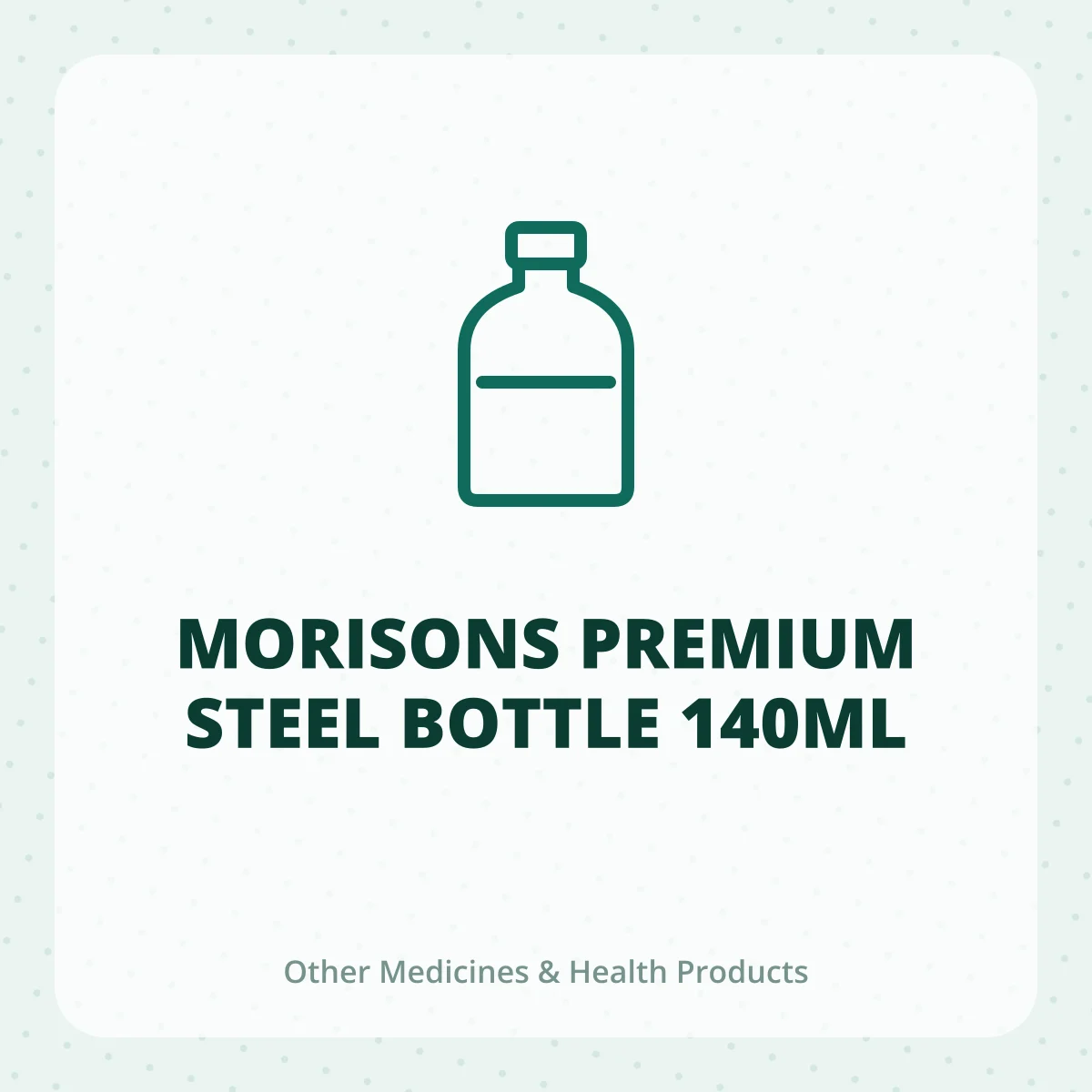 MORISONS PREMIUM STEEL BOTTLE 140ML