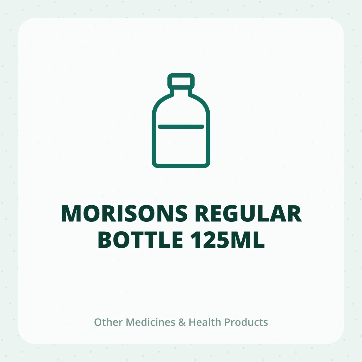 MORISONS REGULAR BOTTLE 125ML