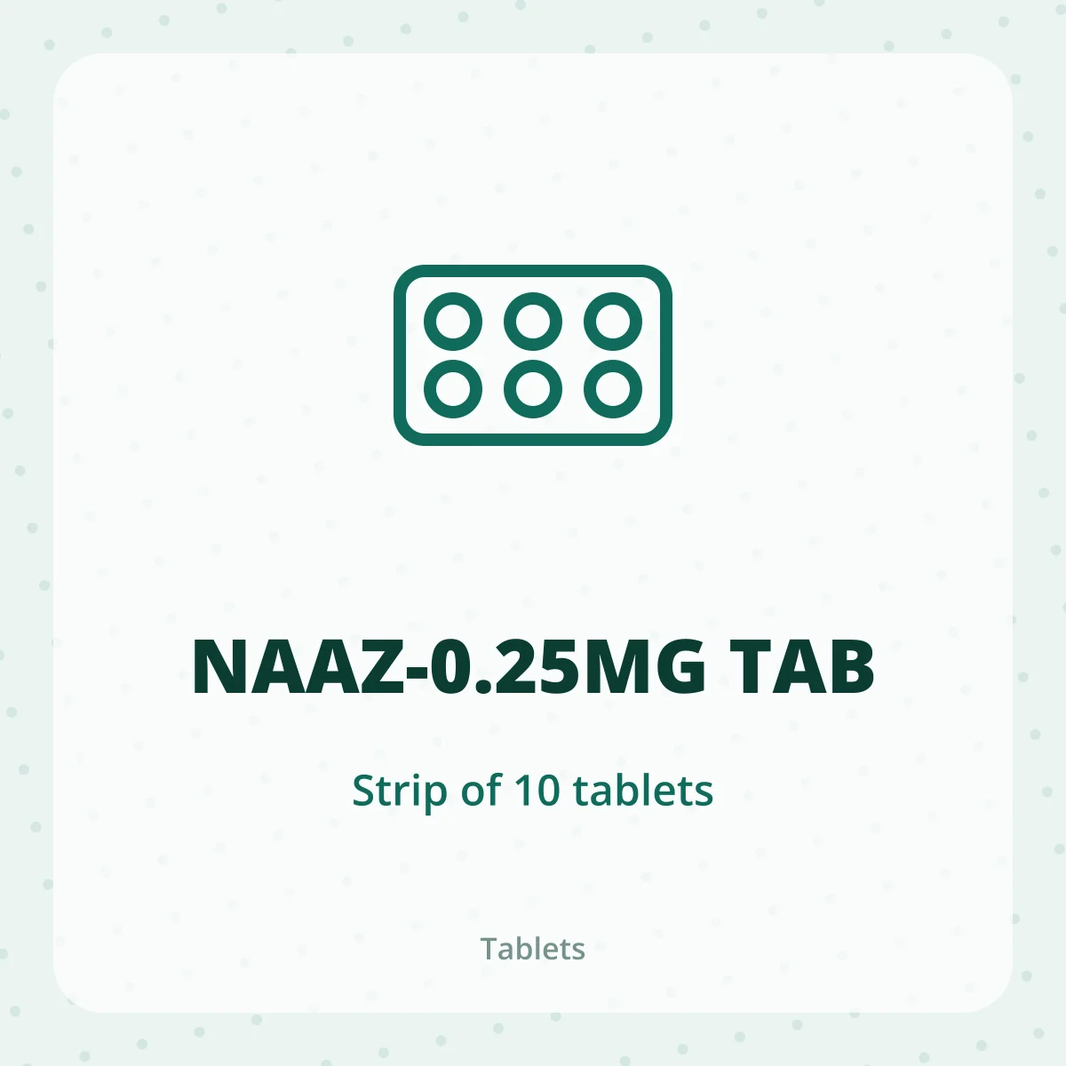 NAAZ-0.25MG TAB 1X10