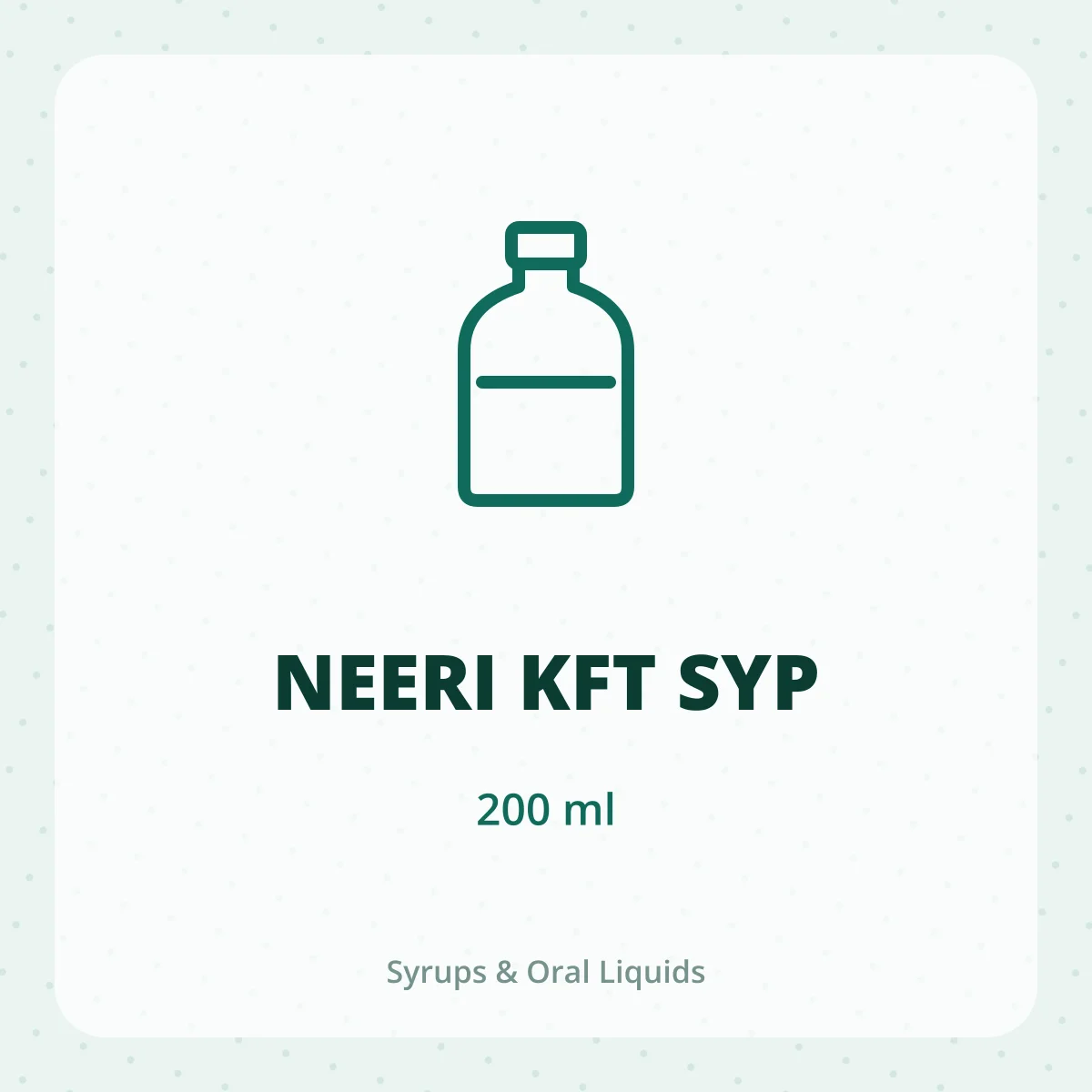 NEERI KFT SYP 1X200ML