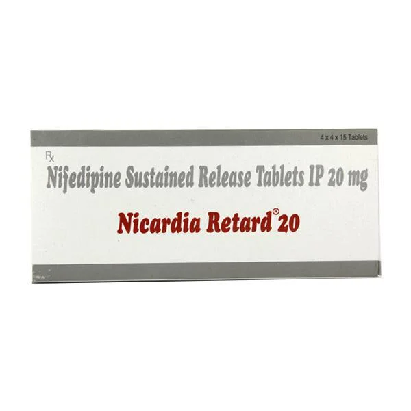 NICARDIA RETARD 20MG TAB 1X15