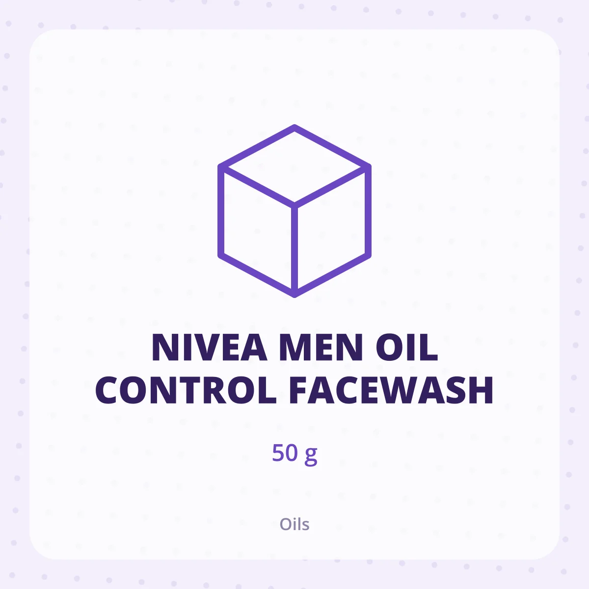 NIVEA MEN OIL CONTROL FACEWASH 1X50G