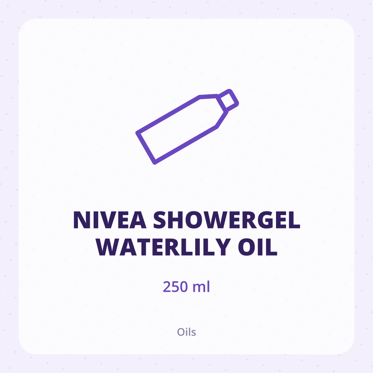 NIVEA SHOWERGEL WATERLILY OIL 1*250ML