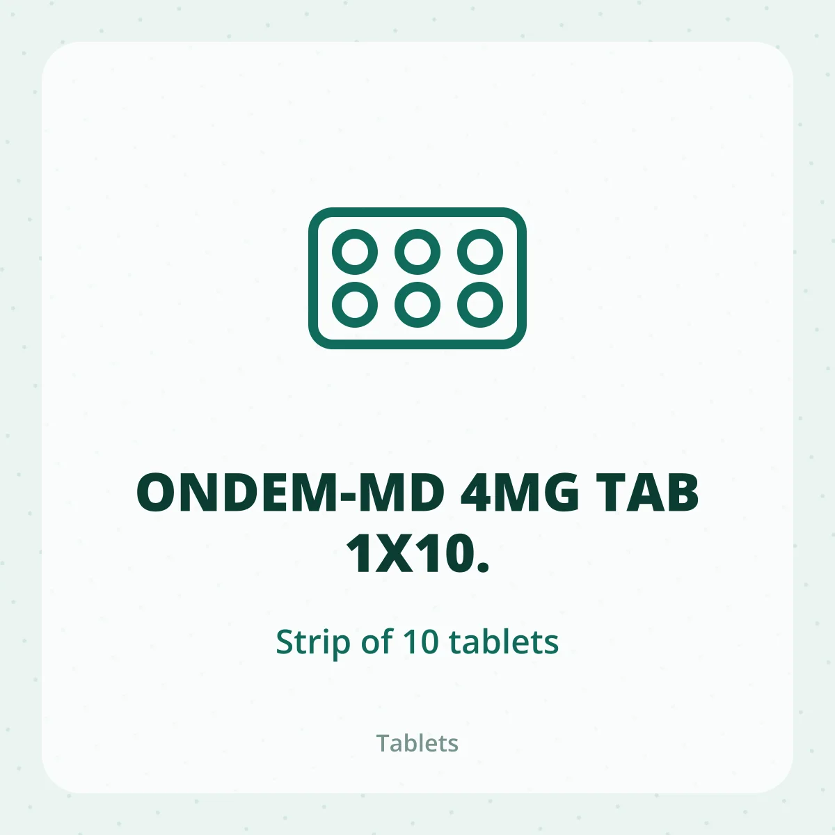 ONDEM-MD 4MG TAB 1X10.